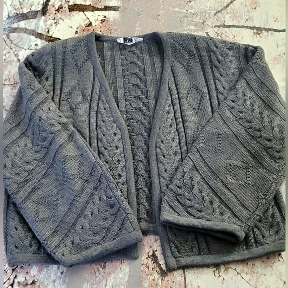 Authentic Valentino Studio Lana Wool Cardigan – Charcoal Gray - Picture 9 of 12